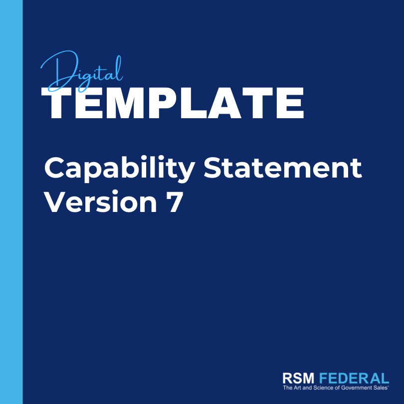 Capability statement for marketing your company and winning government contracts