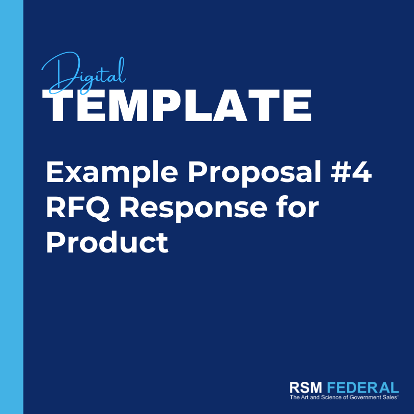 Real-world example of bid for product for a government request for quote (RFQ).