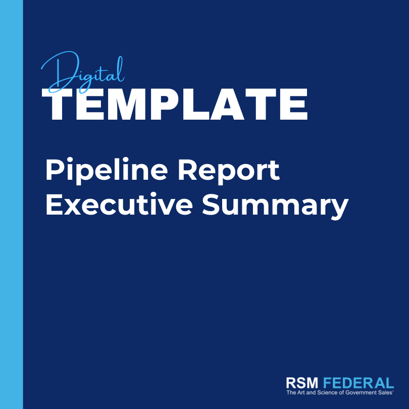 Template for an Executive Summary for government pipeline opportunities.