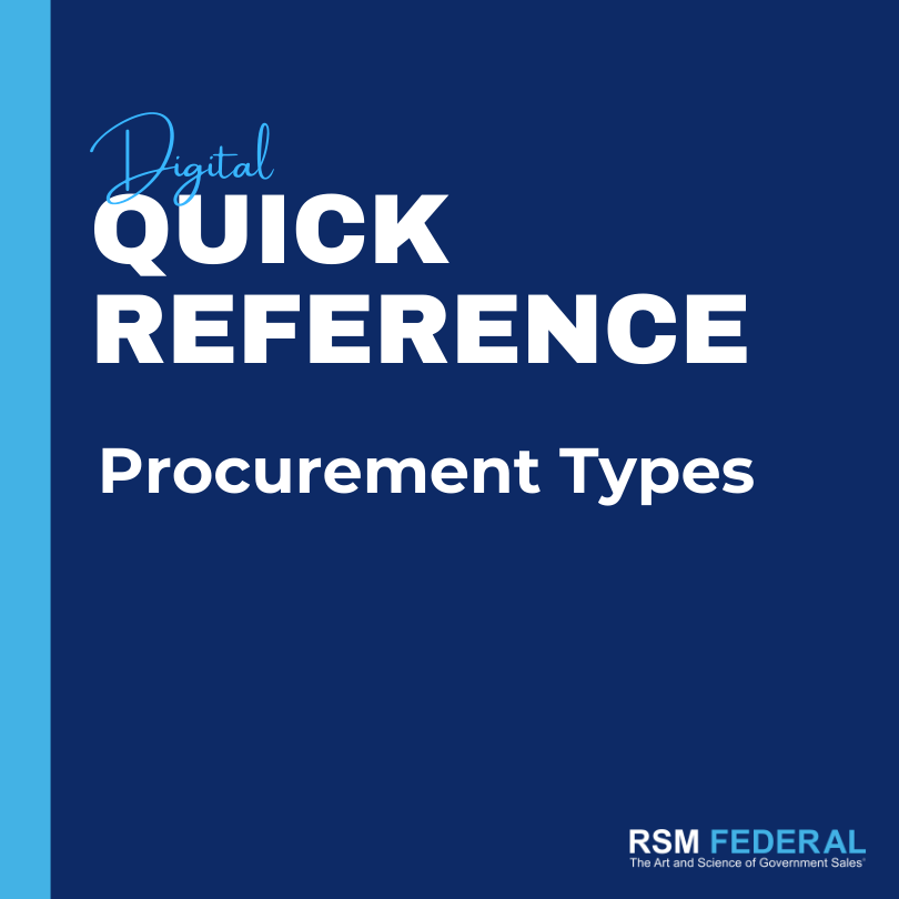 A quick reference of acquisition options - traditional to non-traditional procurements.